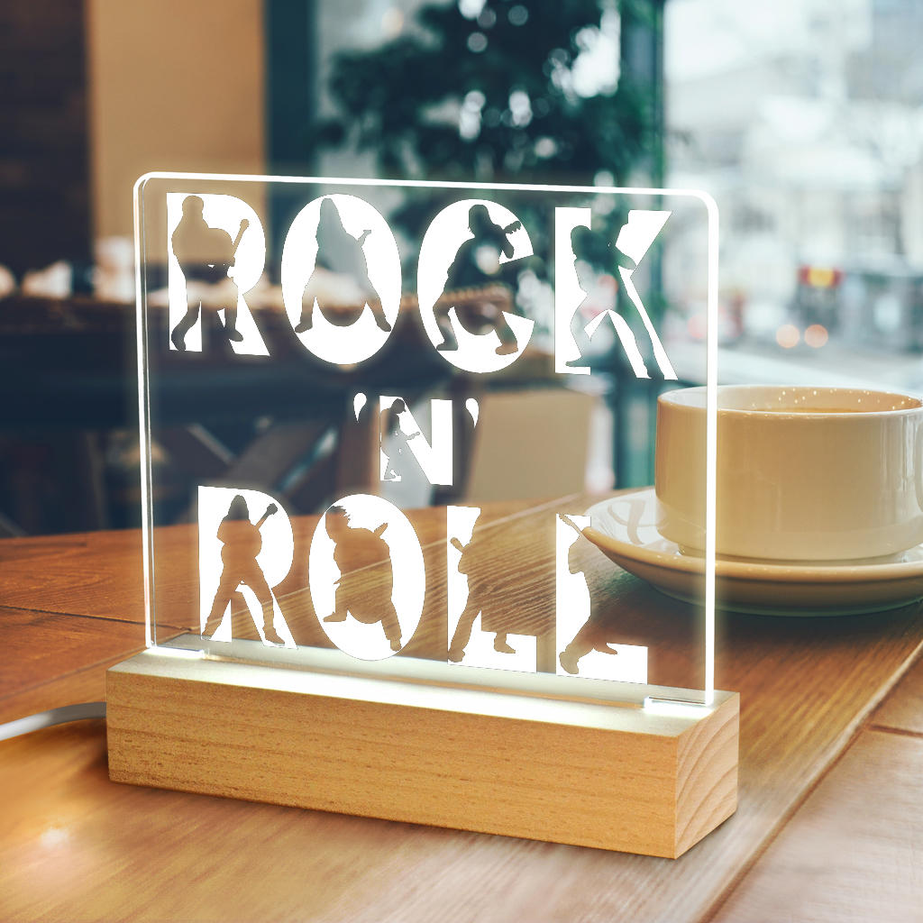 Rock N Roll Guitar Light Up Acrylic