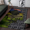 Piano And Music Black Area Rug