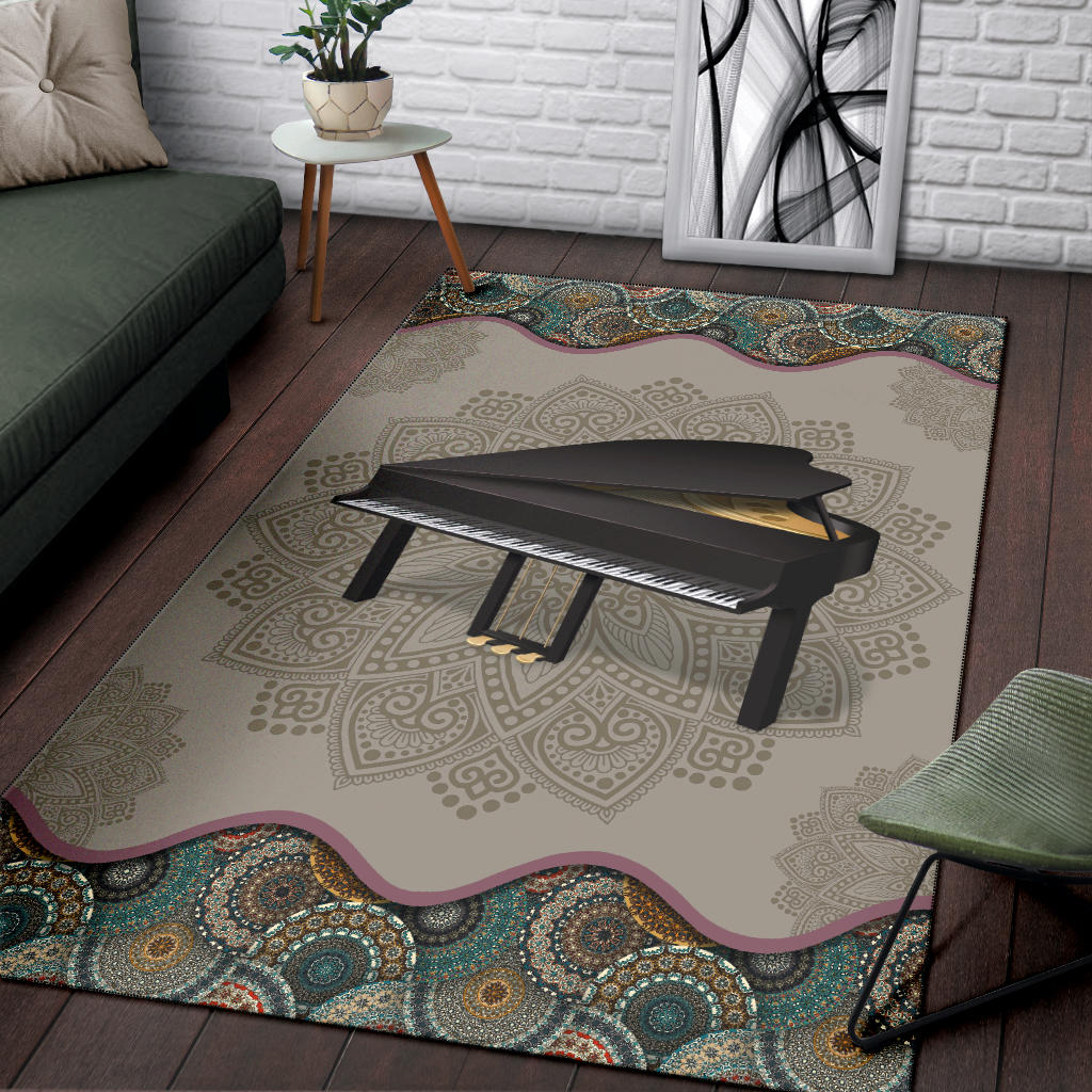 Piano Mandala Area Rug