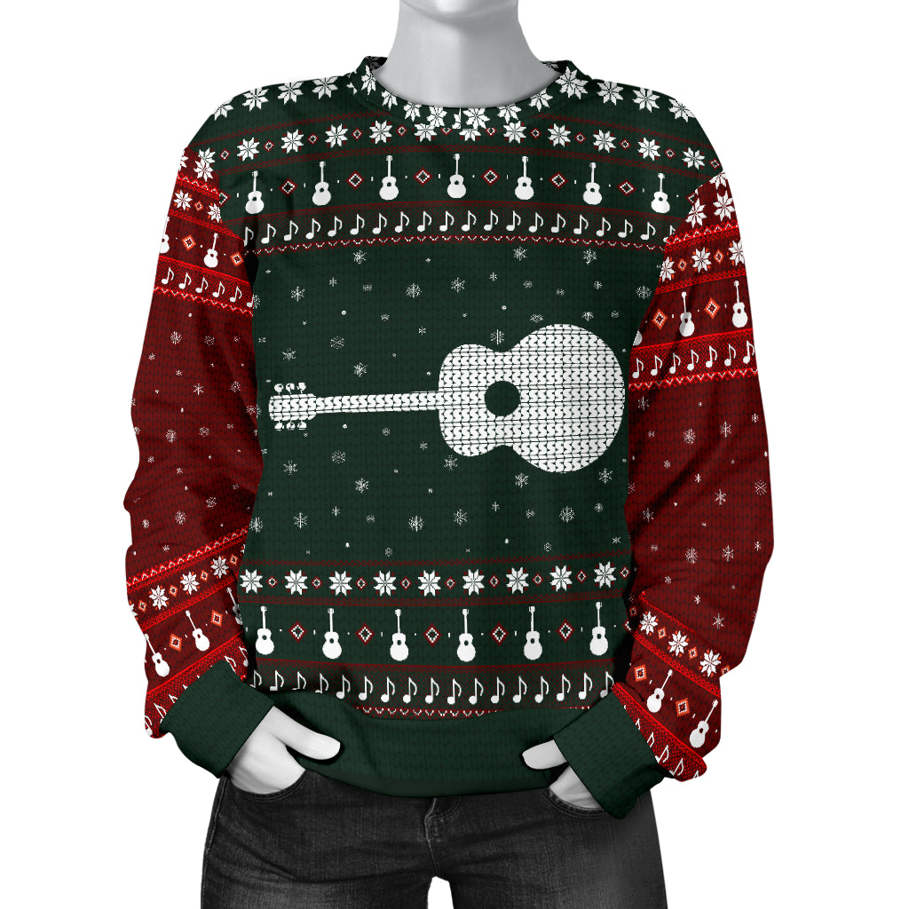 Guitar Snowflake Women's Sweater