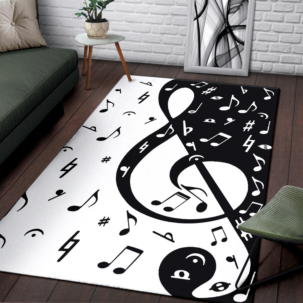 Music Notes Treble Clef Rug