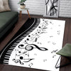 Music Notes And Piano Keys Area Rug
