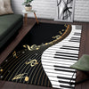 Piano Key And Music Notes Area Rug