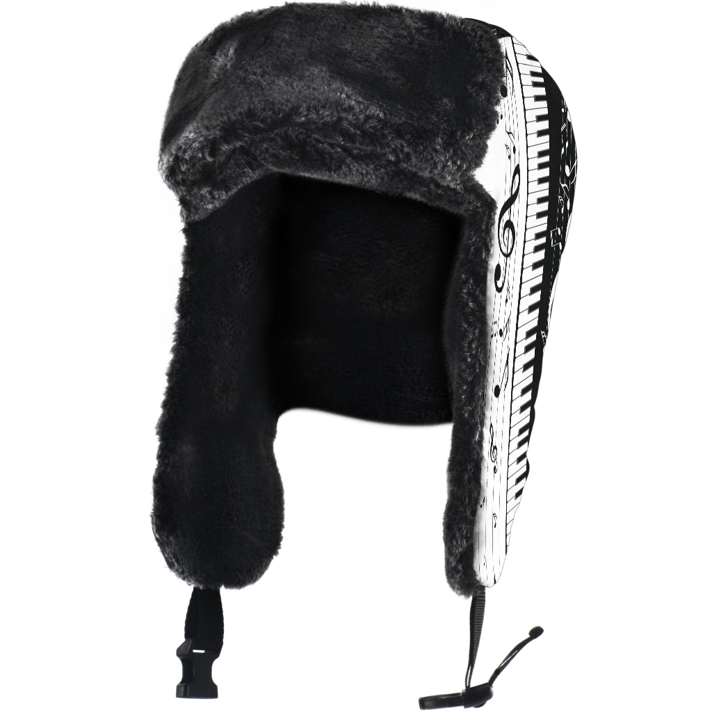 Piano Keys Musical Notes Trapper Hat