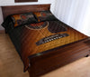 Black Guitar Quilt Bed Set