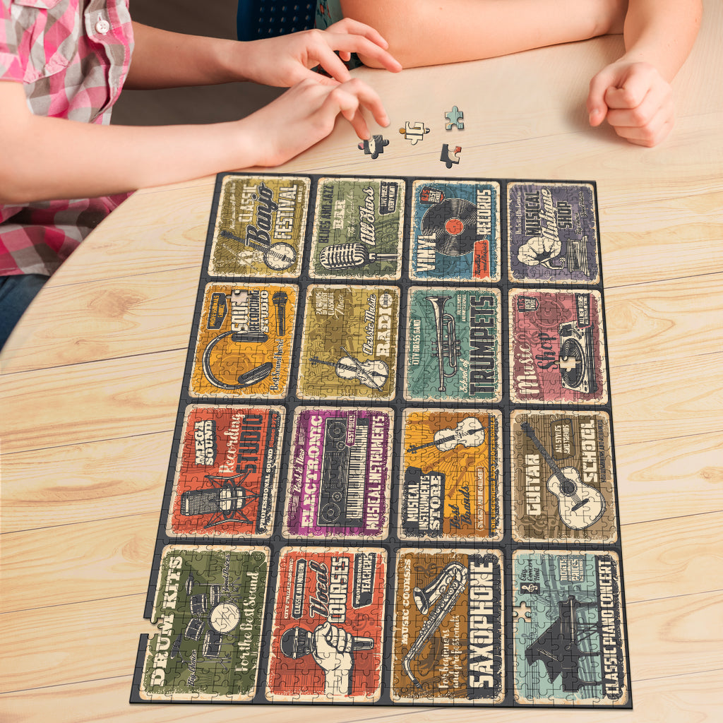 Music Catalogue Wood Jigsaw Puzzle