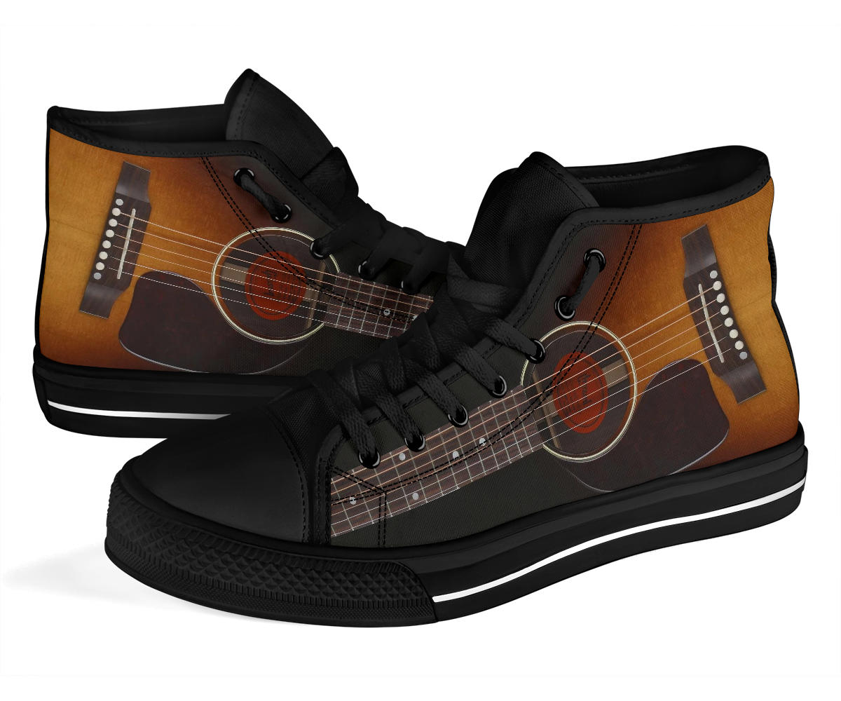 Black Guitar High Tops
