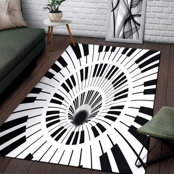 Piano Keys Hole Rug - Artistic Pod