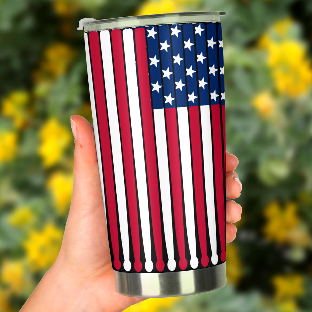 American Flag Drum Stick Tumbler - { shop_name }} - Review