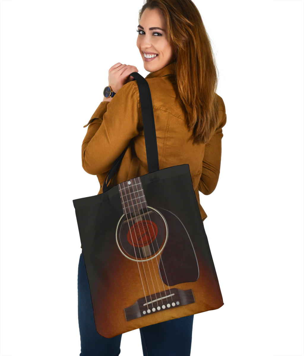Black Guitar Tote Bag