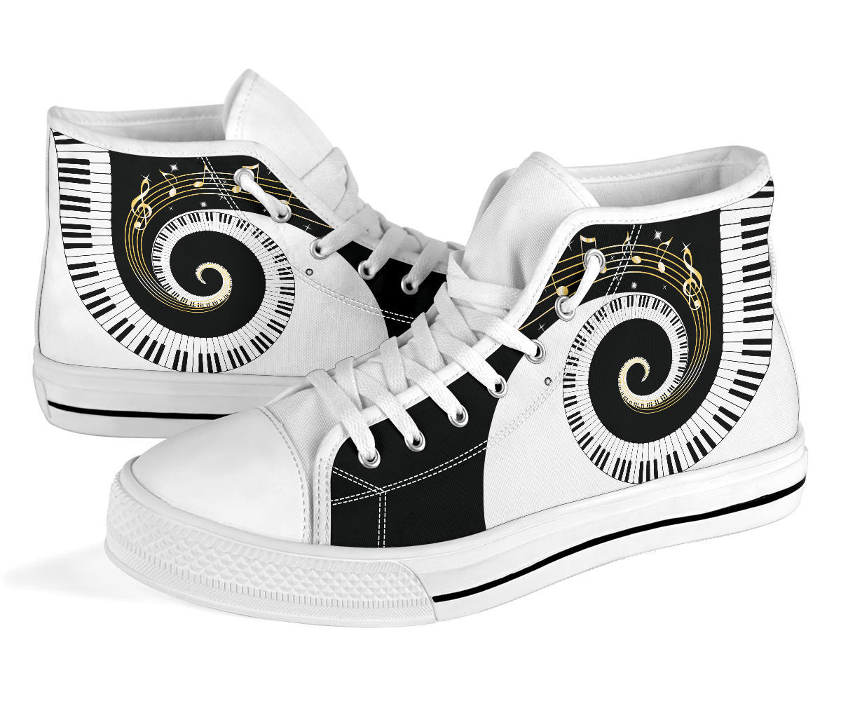 Piano Art Music High Tops
