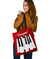 Piano Key And Music Notes Tote Bag