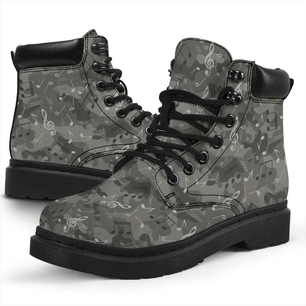 Music Notes Camo All-Season Boots