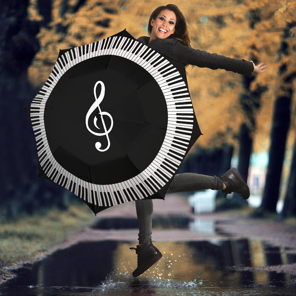 Piano Keys With Treble Clef Umbrella