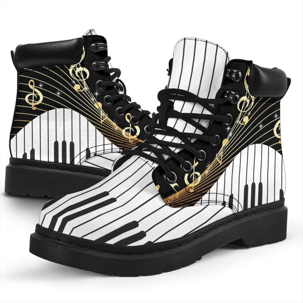 Piano Keys And Music Notes All-Season Boots