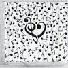 Love Musical Notes Shower Curtain
