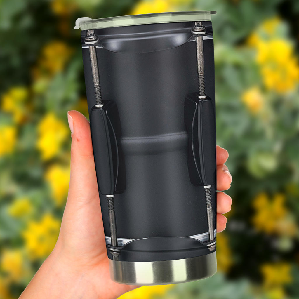 Black Snare Drum Tumbler