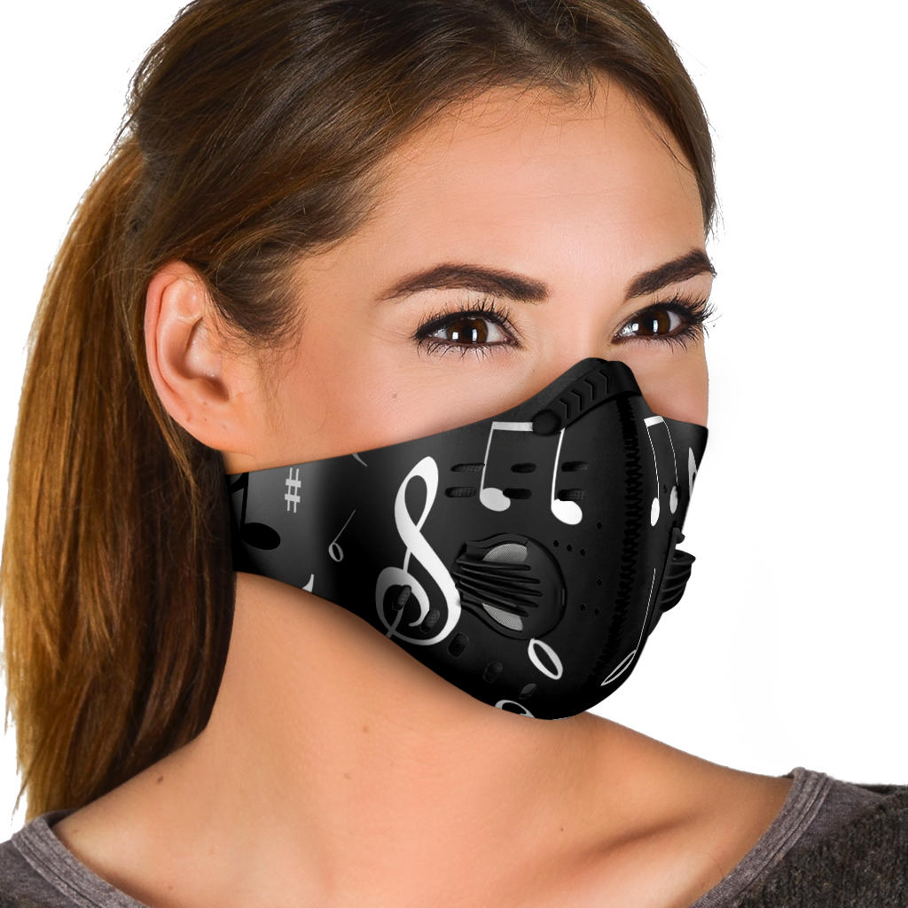 Music Notes Premium Face Mask