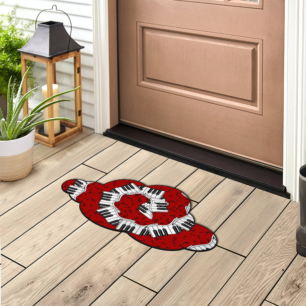 Piano Music Cloud Shape Door Mat