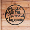 Music Go Round Metal Sign