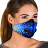 Musical Notes Blue Premium Face Mask - { shop_name }} - Review