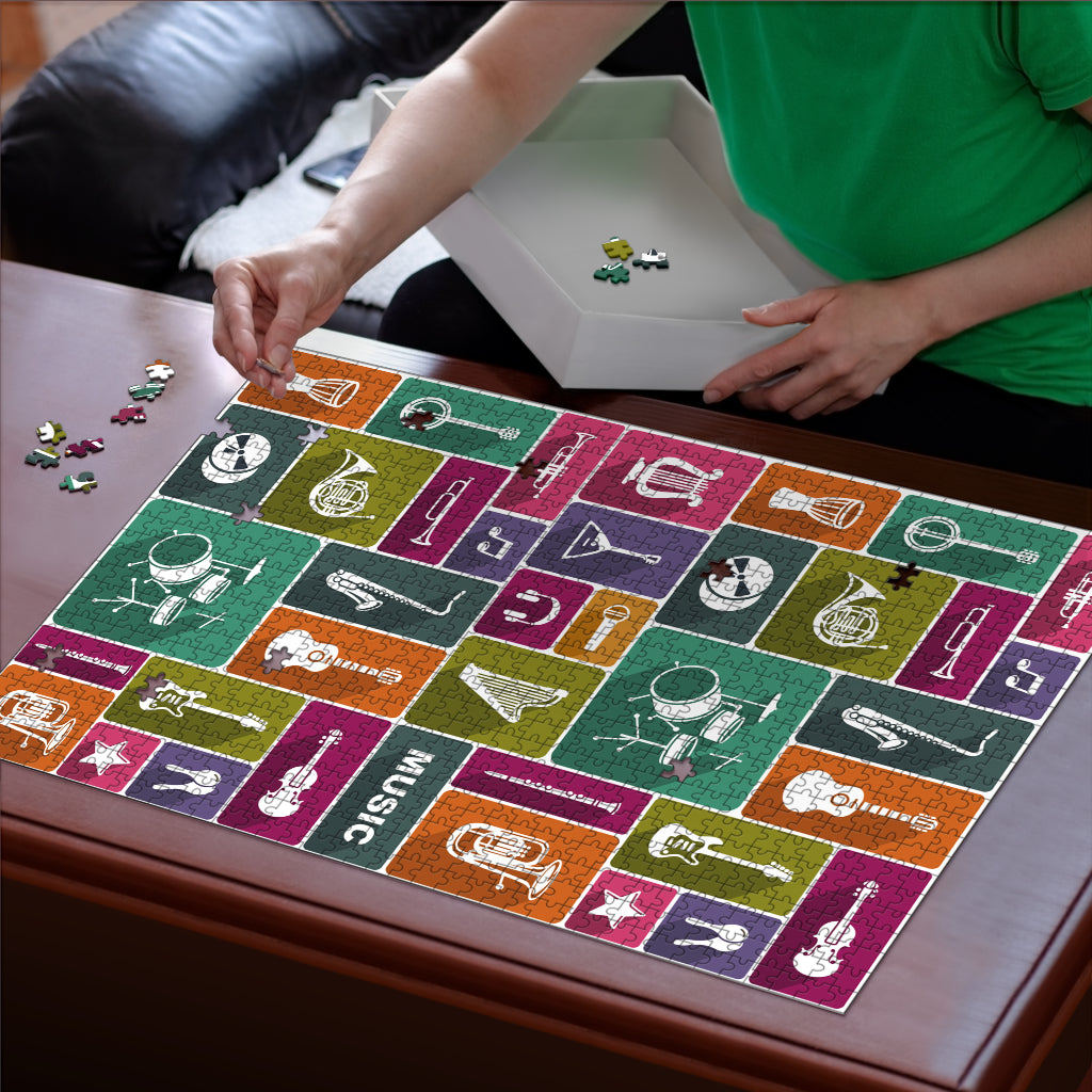 Music Instruments Wood Jigsaw Puzzle