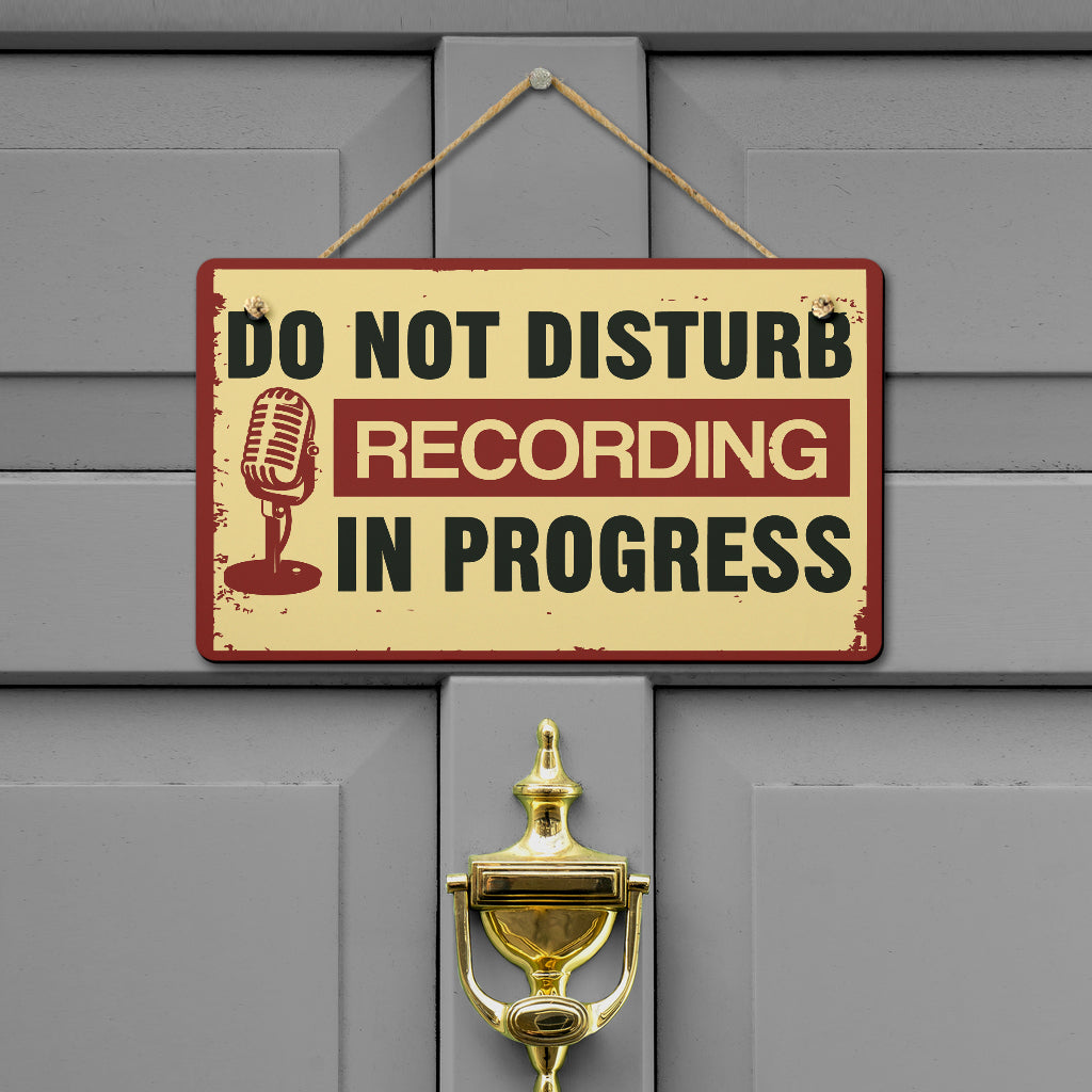 Recording In Progress Rectangular Door Sign