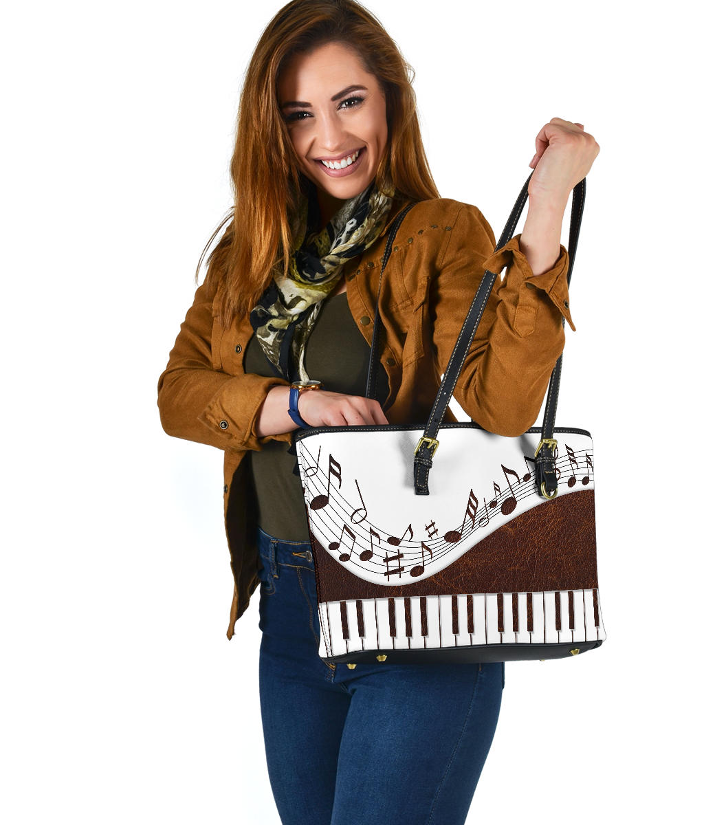 Piano Keys Music Small Leather Bag