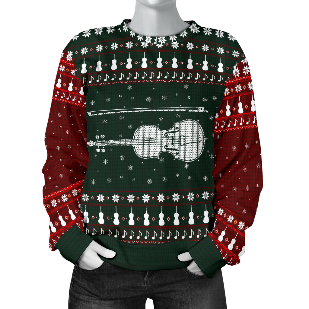 Violin Christmas Women's Sweater