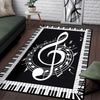 Treble Clef Musical Piano Rug