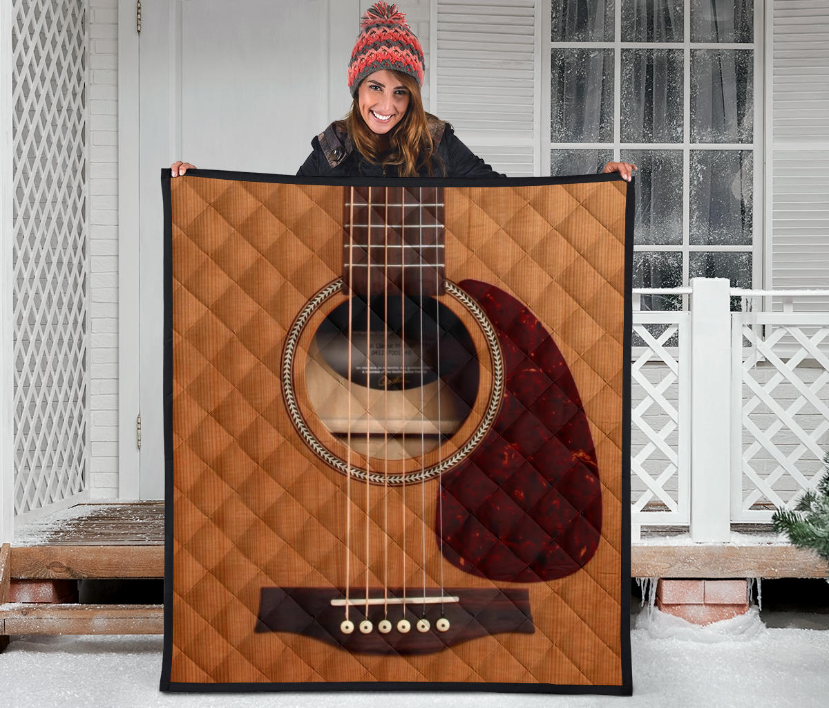 Wooden Guitar Premium Quilt