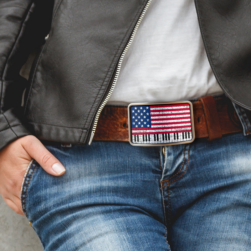 American Flag Piano Keys Belt Buckle - { shop_name }} - Review