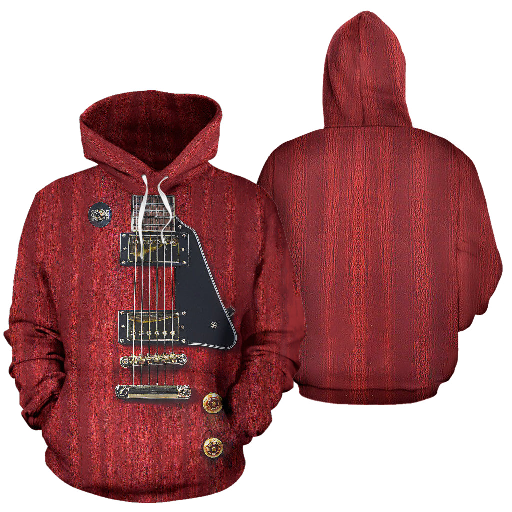 Red Guitar Hoodie