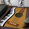 Piano Keys With Guitar Area Rug