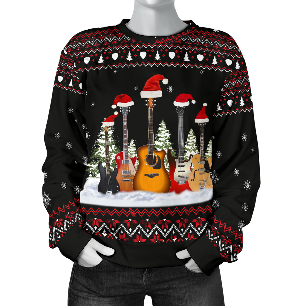 Guitars Christmas Women's Sweater