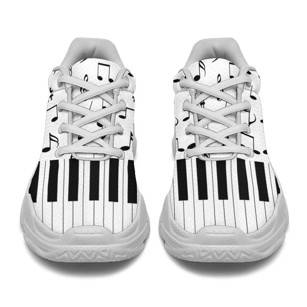 Piano Keys With Music Notes Chunky Sneakers
