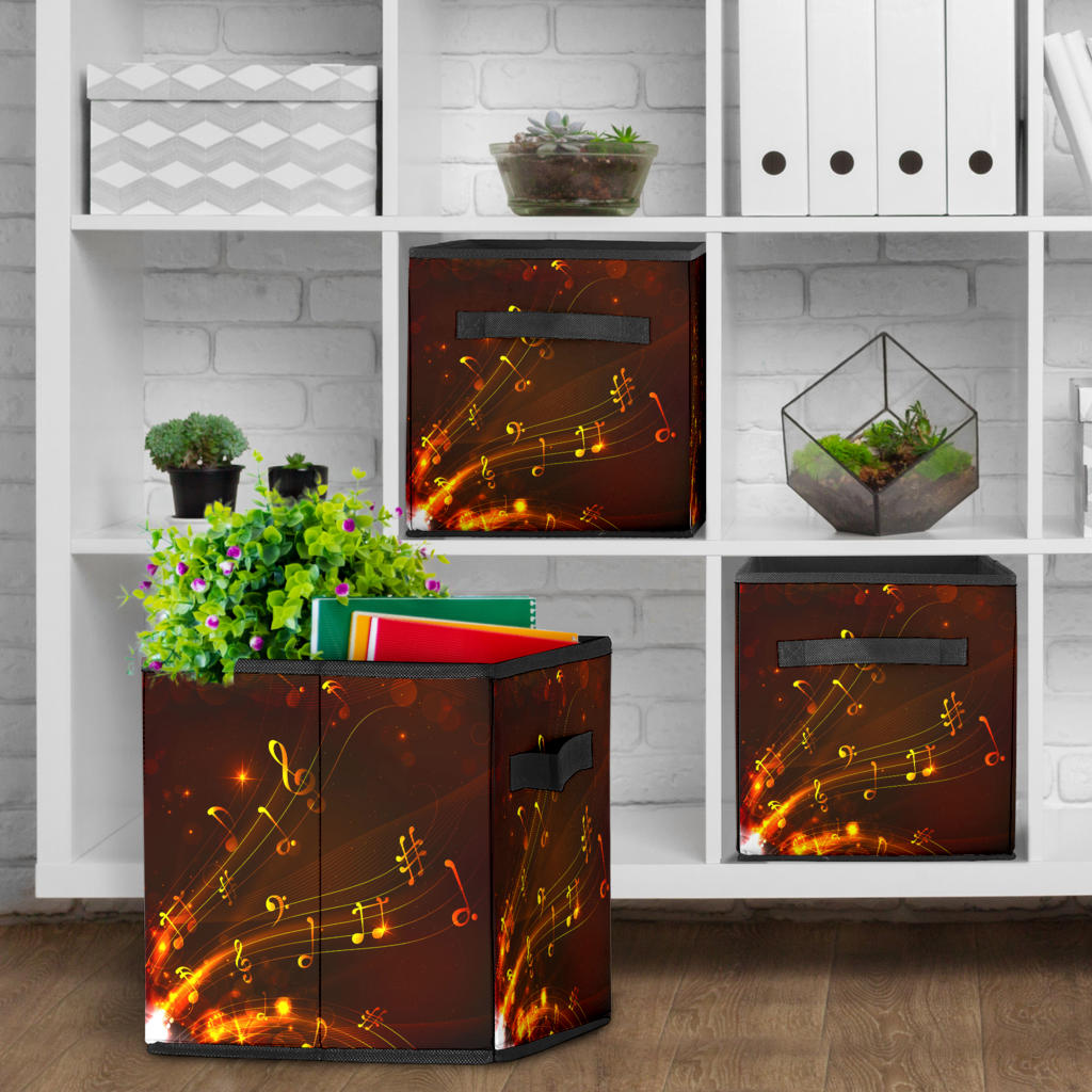 Music Notes Floating Storage Cube