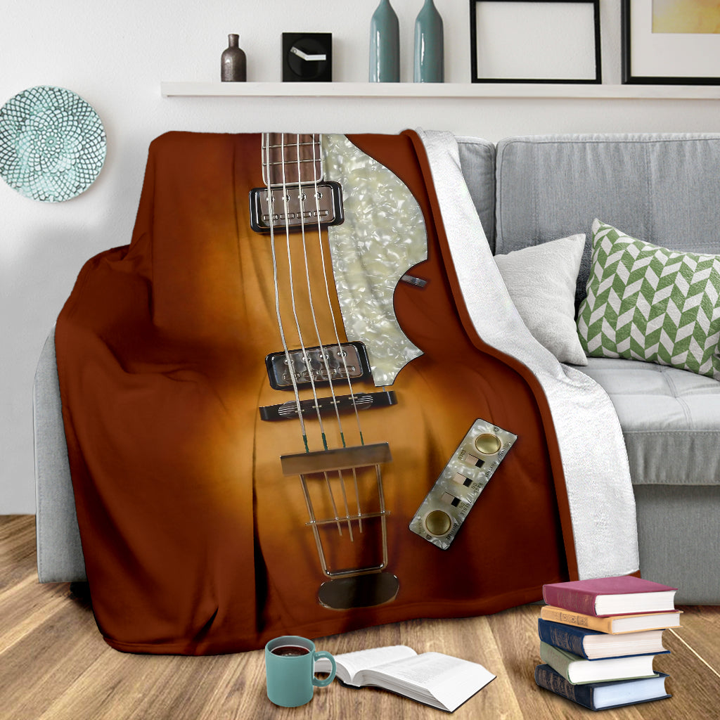Violin Bass Sunburst Premium Blanket