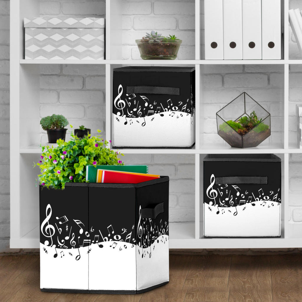 Musical Notes Storage Cube
