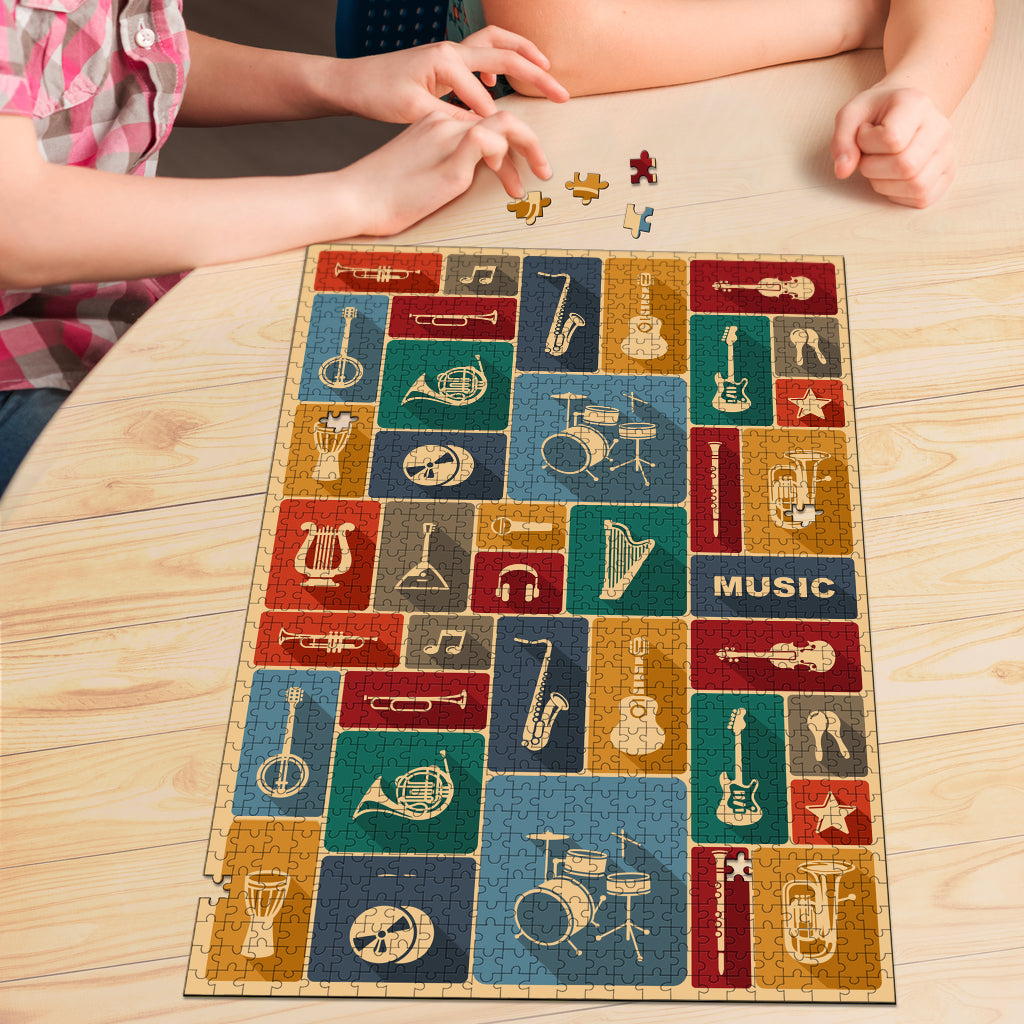Musical Instruments Wood Jigsaw Puzzle