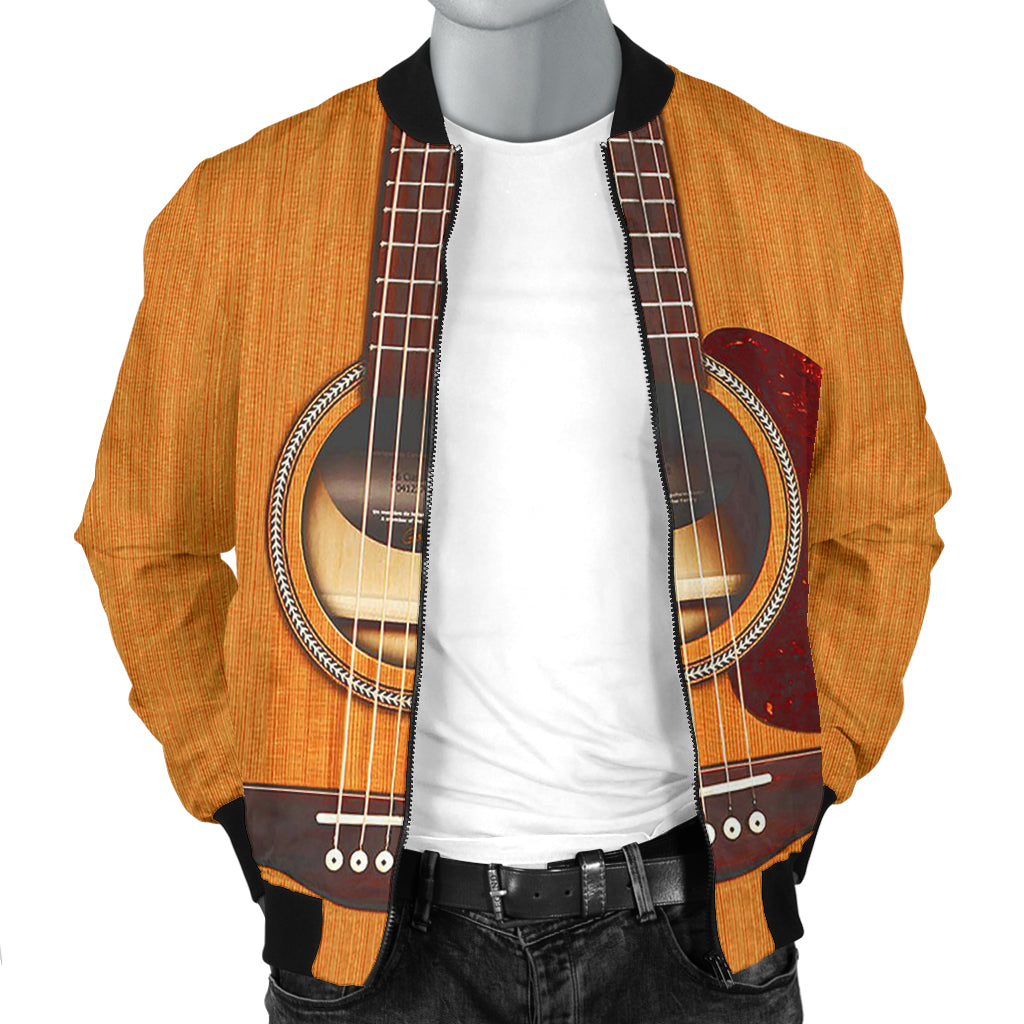 Wooden Guitar Men's Bomber Jacket