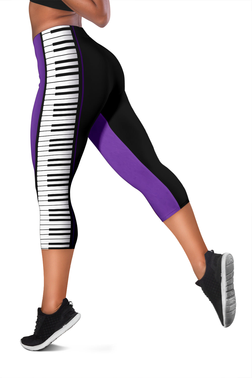 Piano Keys Purple Capris