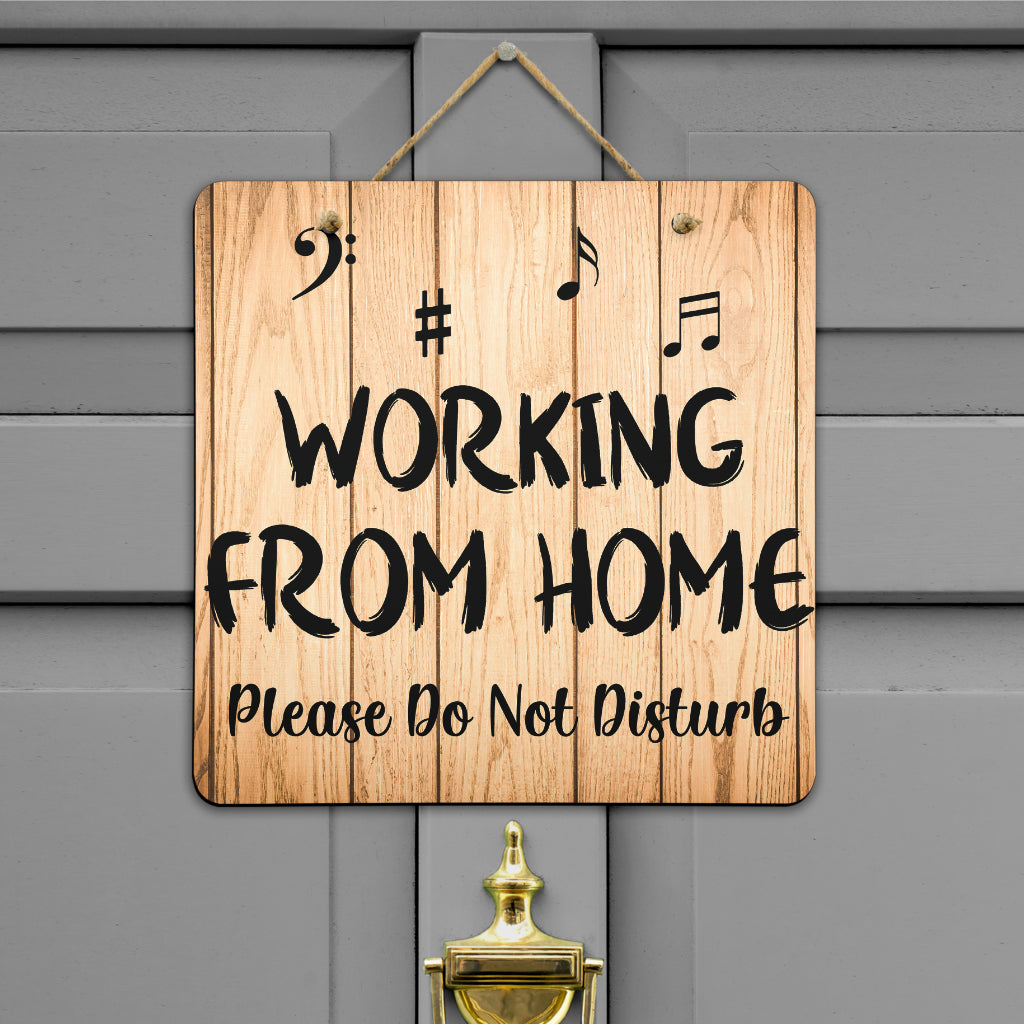 Music Notes Square Door Sign