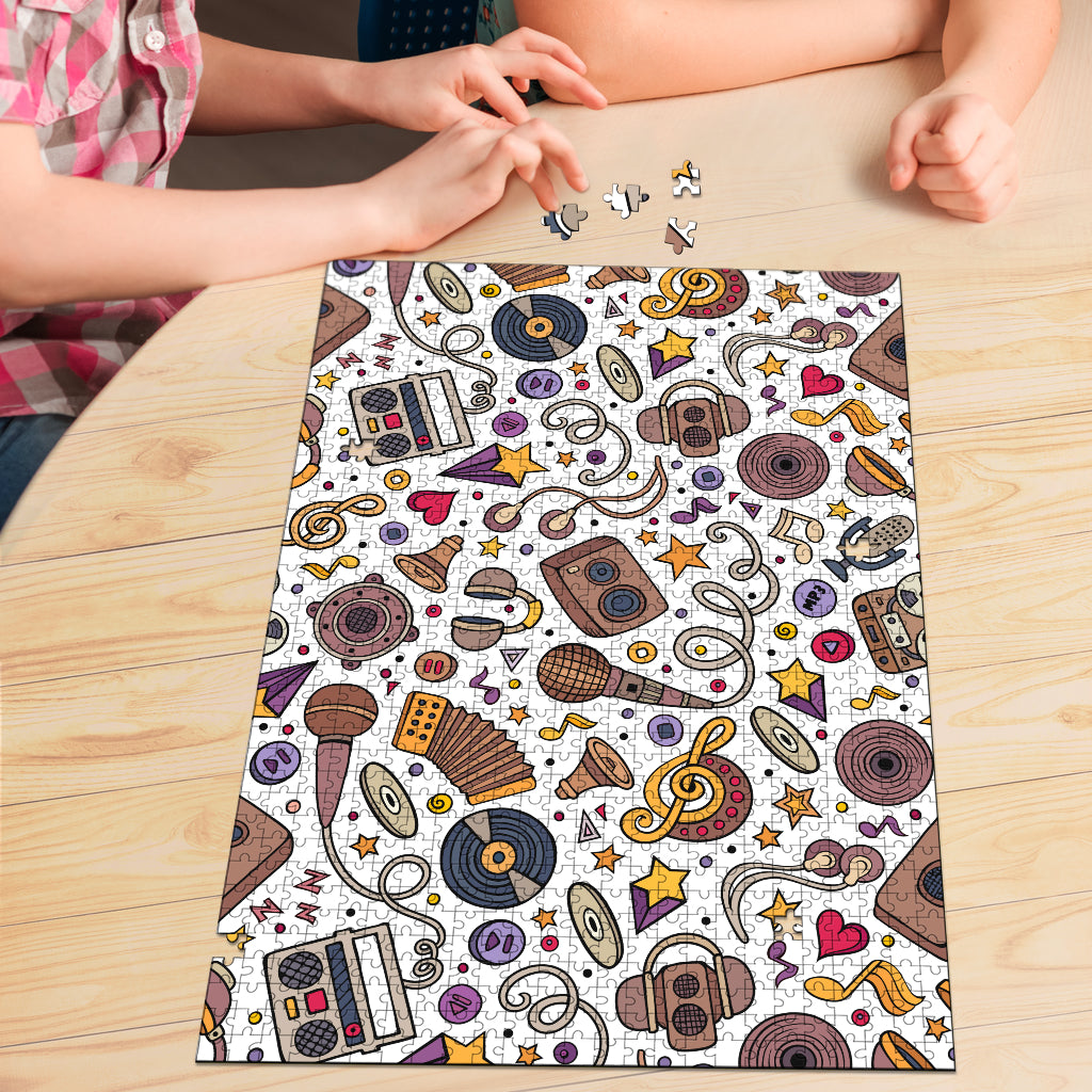 Musical Instrument Art Wood Jigsaw Puzzle