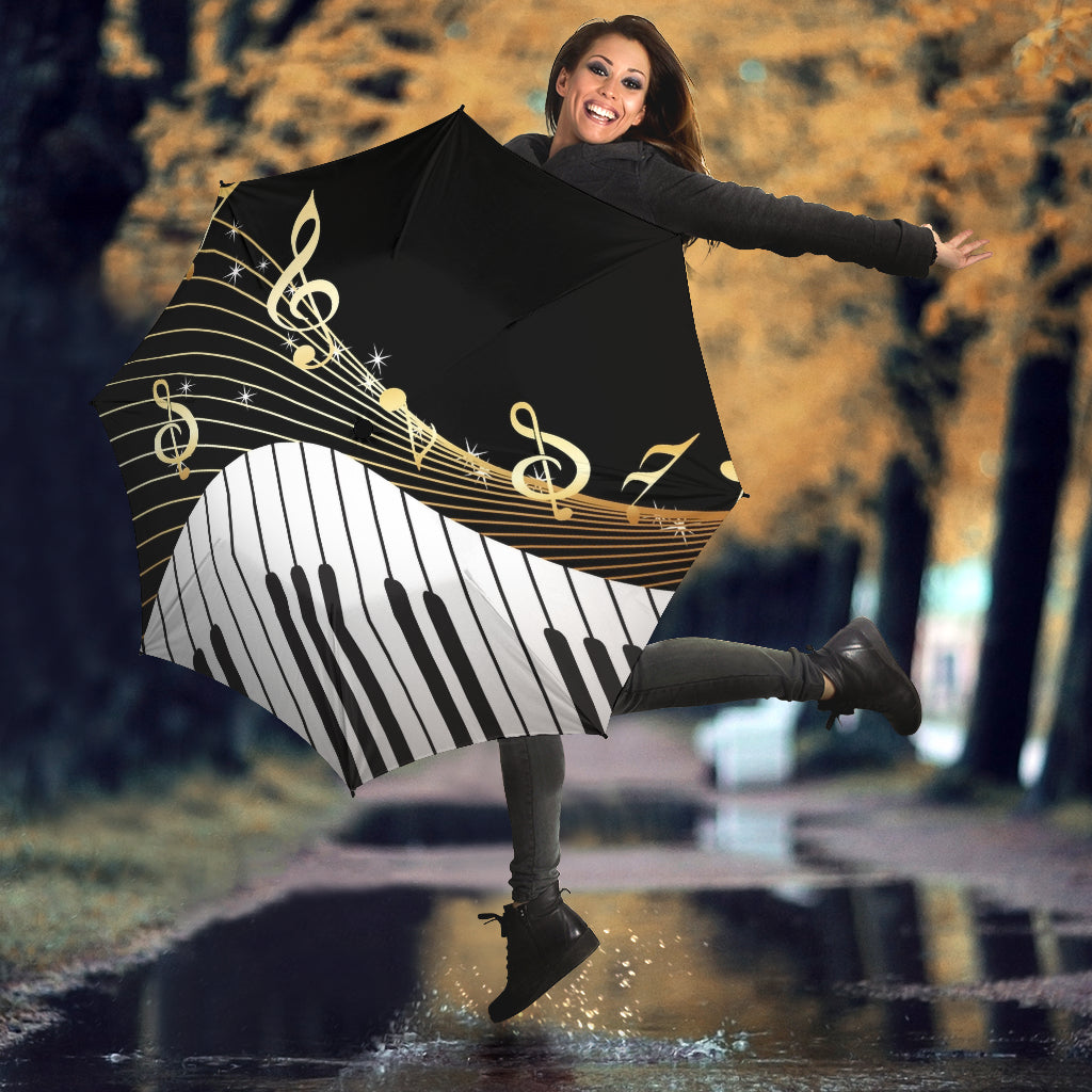 Piano Key And Music Notes Umbrella