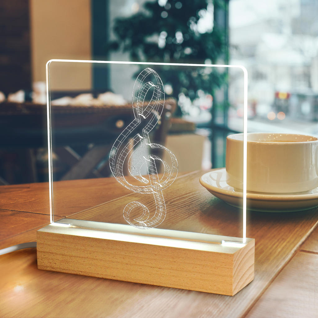 Treble Clef Light Up Acrylic