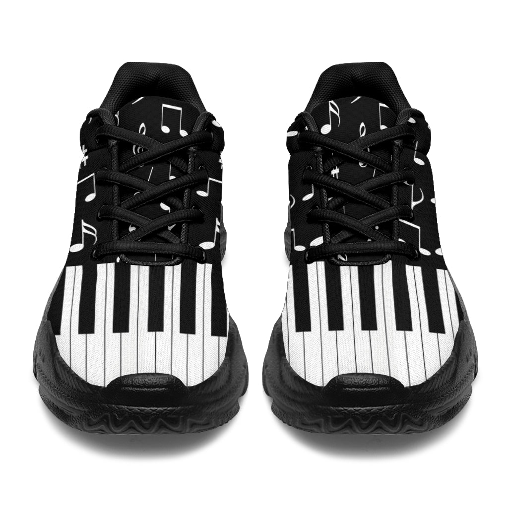 Piano And Music Notes Chunky Sneakers