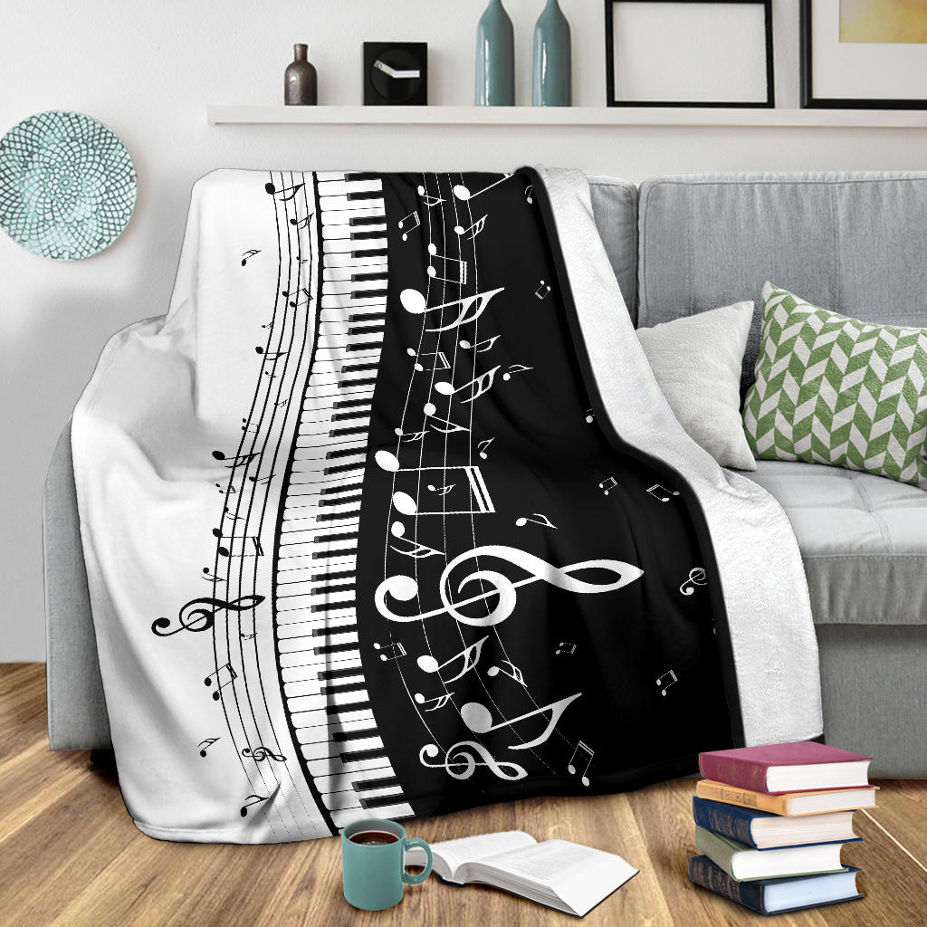 Piano and Music Notes Premium Blanket