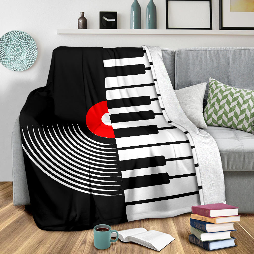 Piano Keys Vinyl Premium Blanket