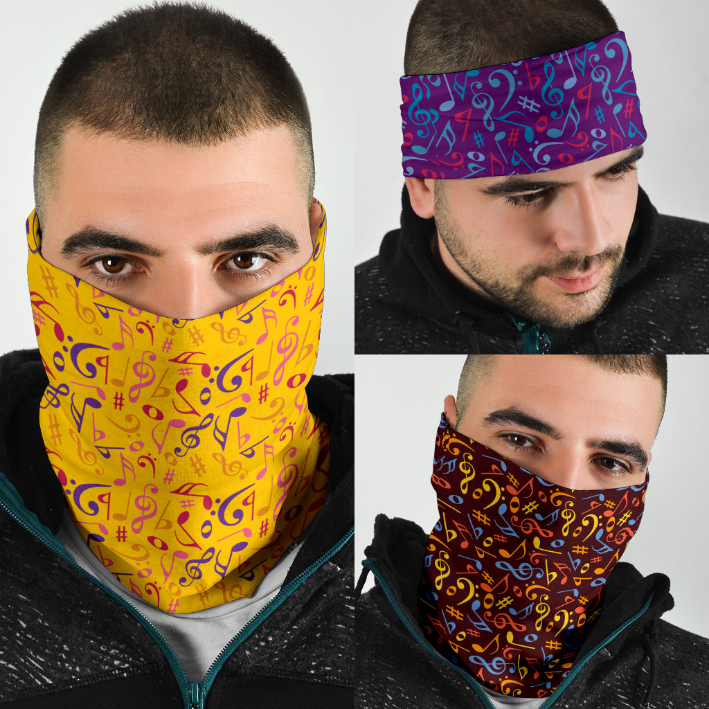 Music Notes Pattern Bandana 3-Pack